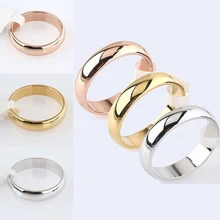 Последняя мода, на счастье, розовое золото, для женщин и мужчин, полированное кольцо из нержавеющей стали, ювелирное изделие, обручальное кольцо, подарок на день Святого Валентина