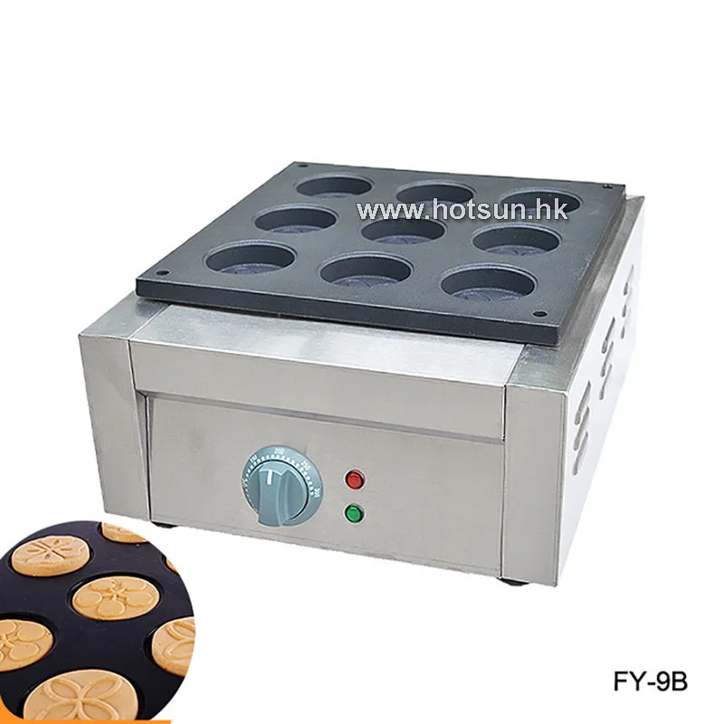 Commercial Non stick 220V Electric 9pcs Obanyaki Maker Red Bean Waffle
