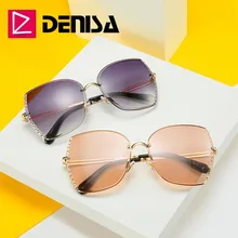 DENISA стразы, розовые солнцезащитные очки Cateye,, модные дизайнерские женские солнцезащитные очки, защита от уф400 лучей, женские солнцезащитные очки oculosG18240