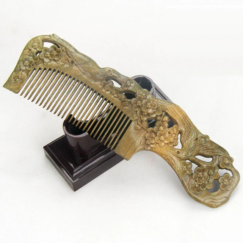 1 PC Natural wooden comb for hair flower style antistatic comb styling brushes tools beautiful gift
