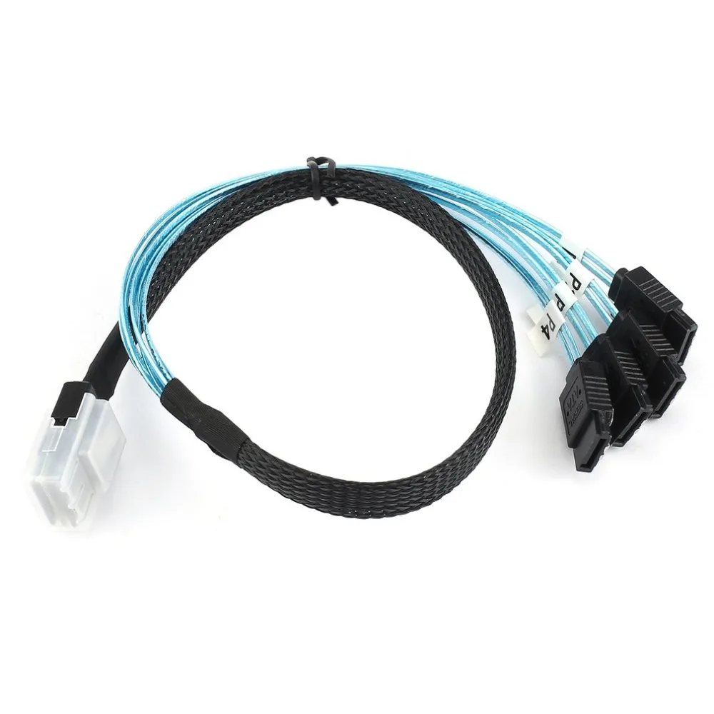 Mini SAS 4i SFF-8087 36P 36-Pin типа «папа» для 4 SATA 7-контактный сплиттер адаптер кабель 0,5 м разъем Поддержка для 10 Гбит/с лентой