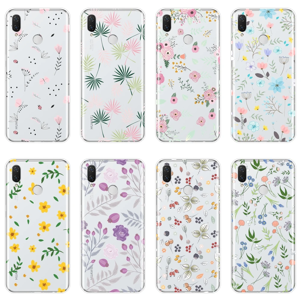 

Phone Case For Huawei Nova 2i 3 3I 3E 2 Lite Plus Rose Flower Sunflower Silicone Soft Back Cover For Huawei Nova Smart Lite 2017