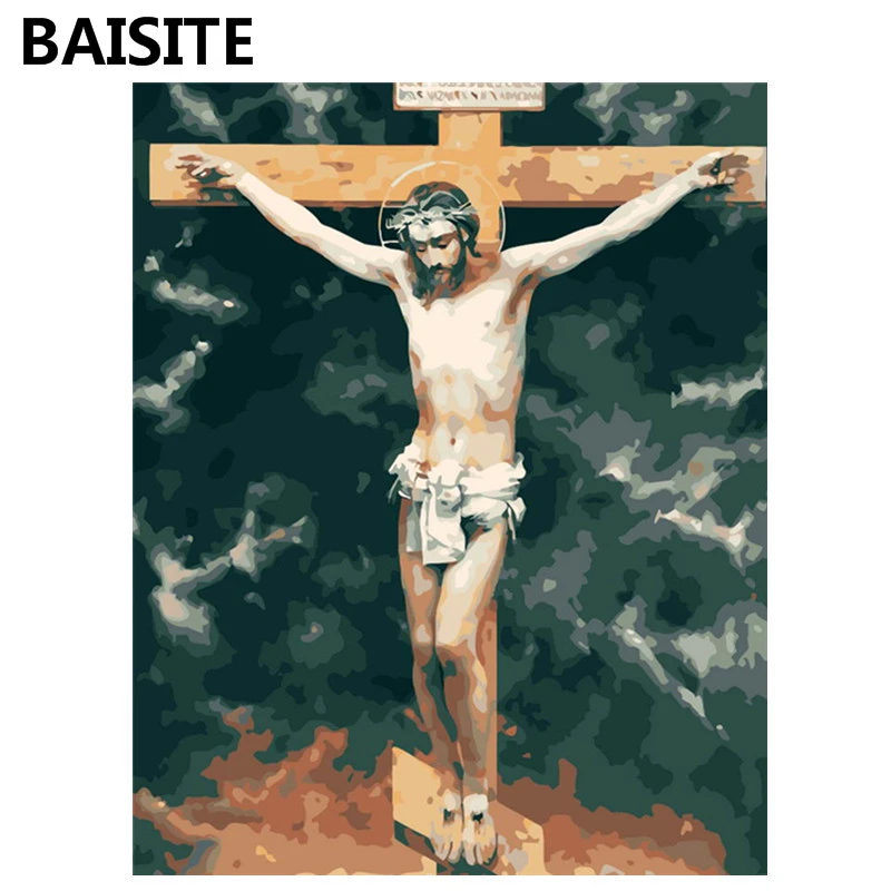 

BAISITE DIY Oil Painting By Numbers Frameless Pictures On Canvas Modern Wall Pictures Art For Living Room Home Decoration E901