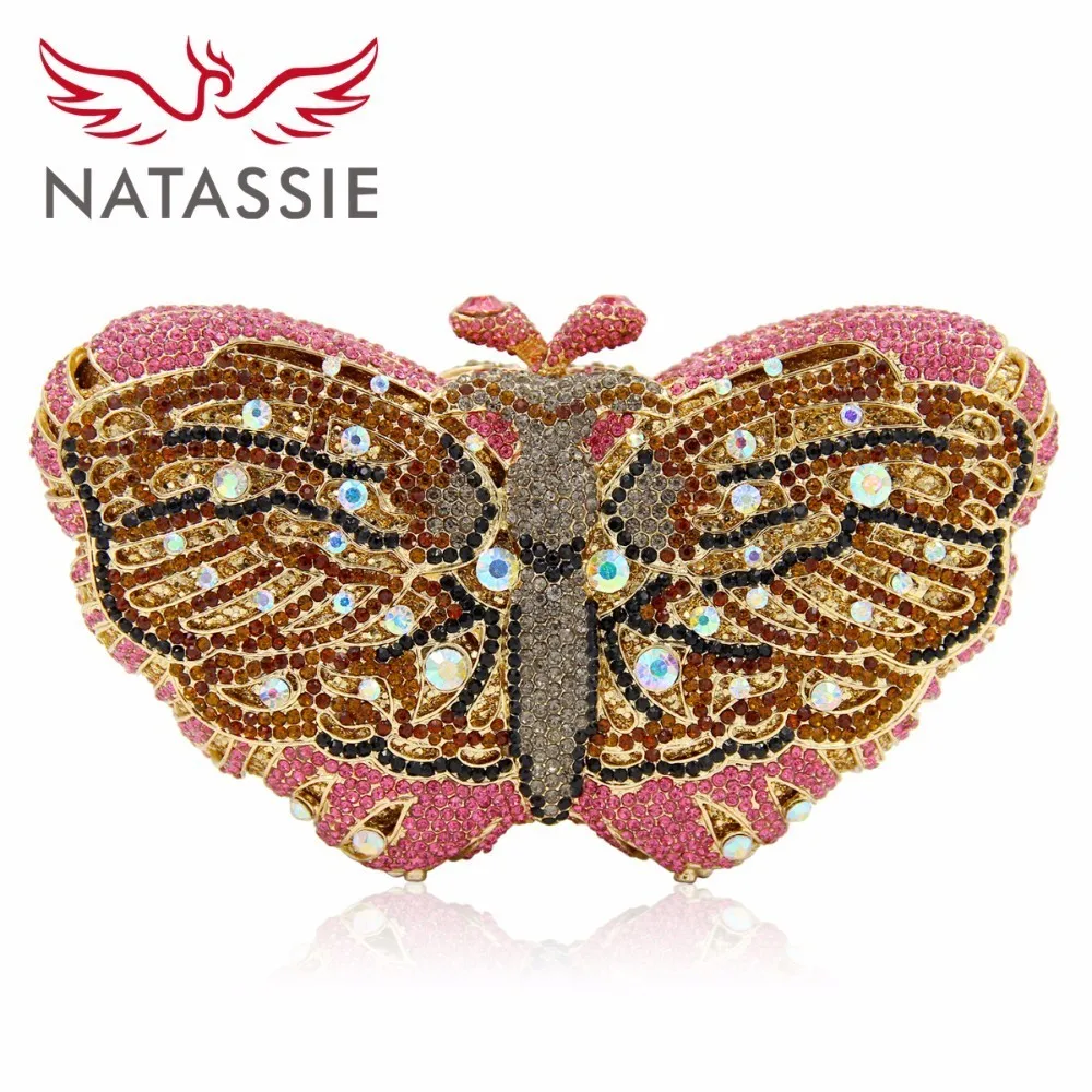 NATASSIE Women Butterfly Shape Bag Ladies Evening Clutch Bags Female