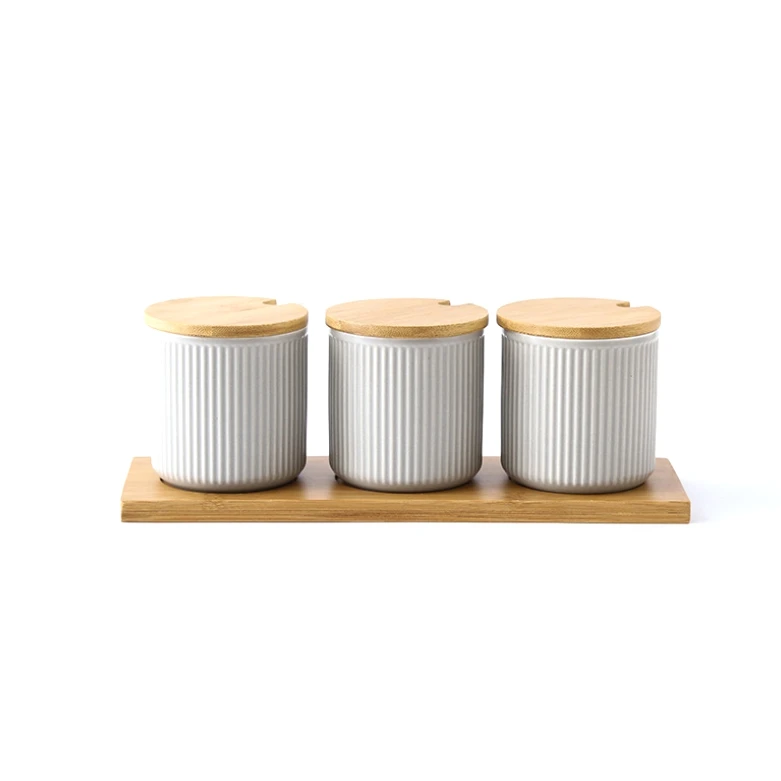 Бытовой творческий японский глазурь керамическая баночки для специй модные кухонная приправа наборы с прокладкой крышки лоток-белый