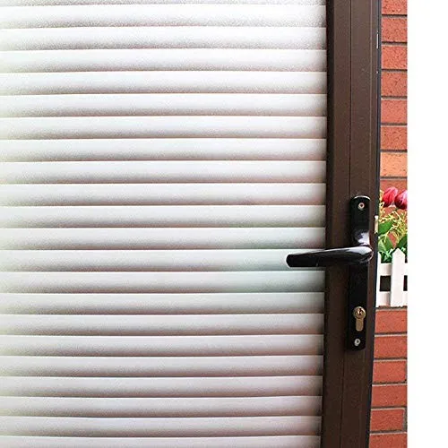 Blinds Privacy Window Film,Stained Glass Door Film,Static Cling Window