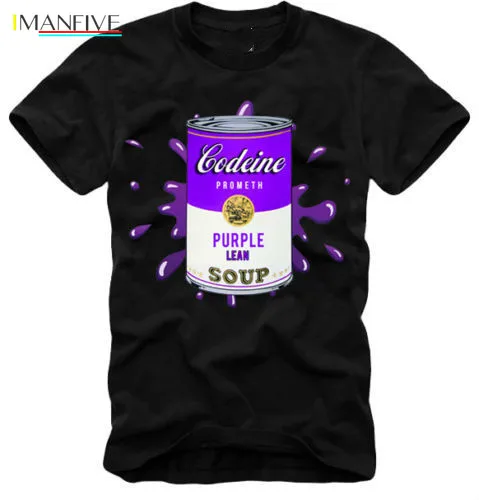 

E1SYNDICATE T SHIRT PURPLE LEAN CODEIN CODEINE PROMETHAZINE LIL PUMP Short Sleeve T-Shirt Free Shipping