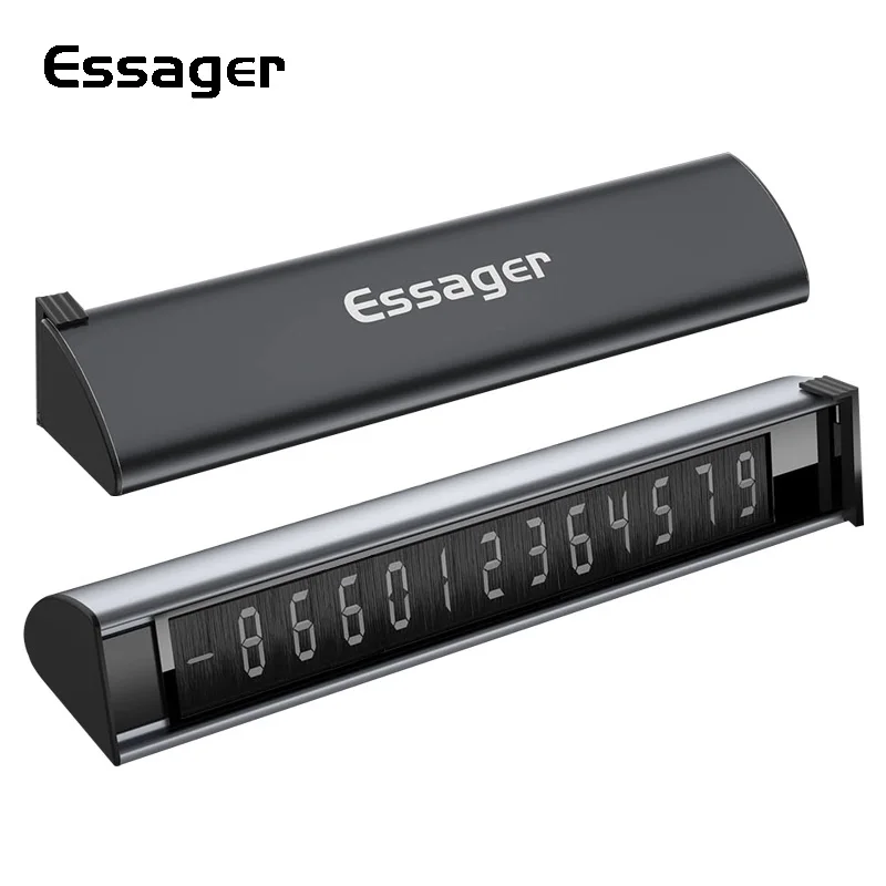 

Essager Car Temporary Parking Card Car Phone Holder Hide Telephone Number Card Notification Stickers Phone Number Card Holder