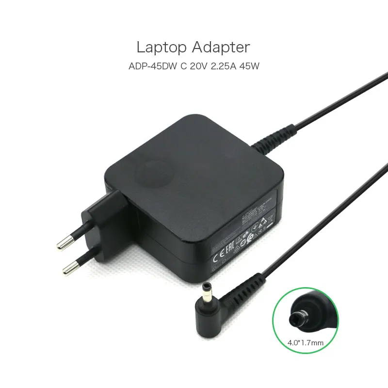

20V 2.25A 45W 4.0*1.7mm ADP-45DW C AC Adapter for Lenovo Thinkpad X250 Ultrabook SA10M42700 01FR116 Power Cord EU Plug