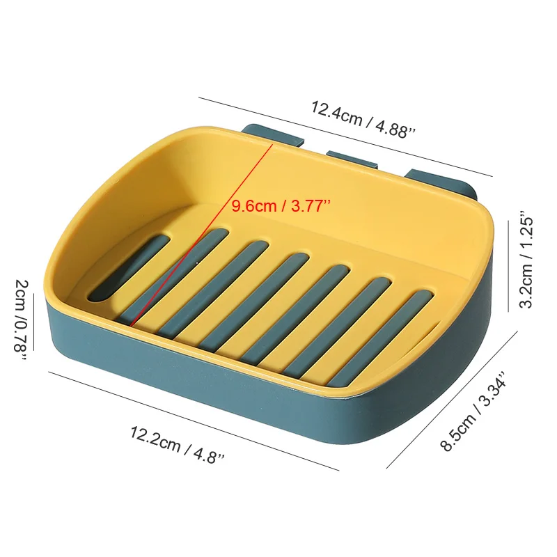 Держатель для мыла двухслойный портативный мыльница настенный клей аксессуары для ванной комнаты лоток для хранения дренажной полки контейнер для мыла коробка