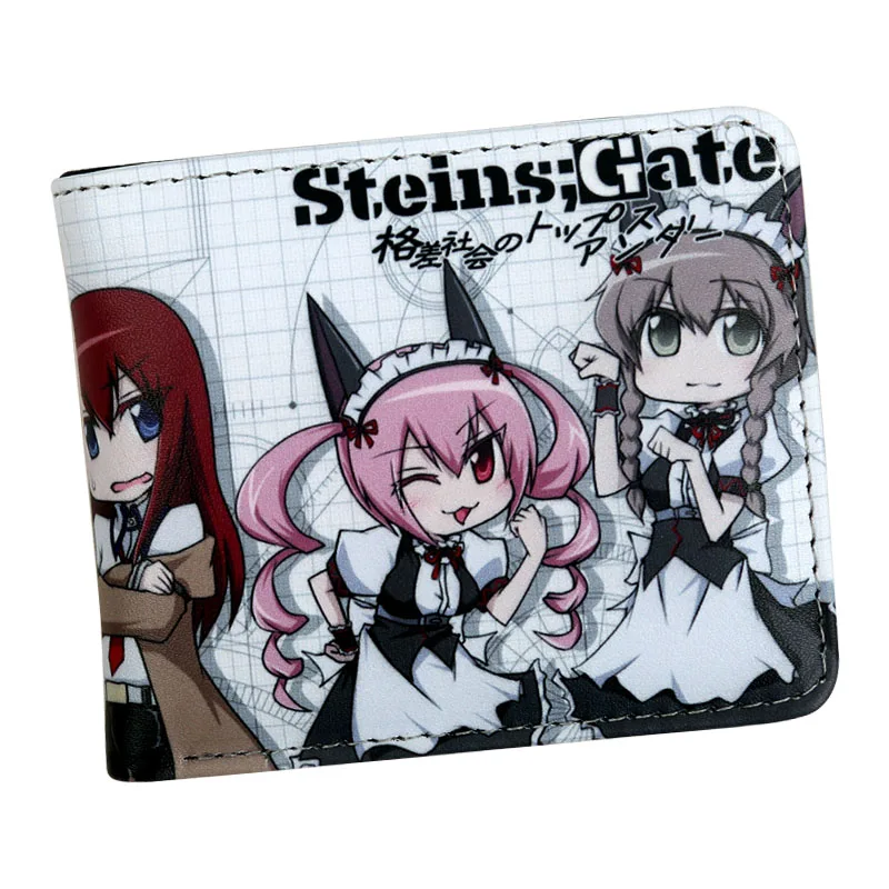 Аниме steins Gate макисэ курису женский кошелек на молнии, карман для монет/Чехол банк держатель для карт, кошелек