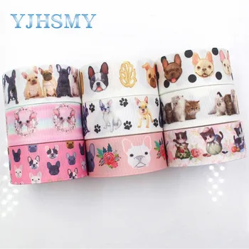 

YJHSMY G-181013-1348,25 mm 5 Yards Small animals Ribbons Thermal transfer Printed grosgrain,DIY gift wrapping handmade materials