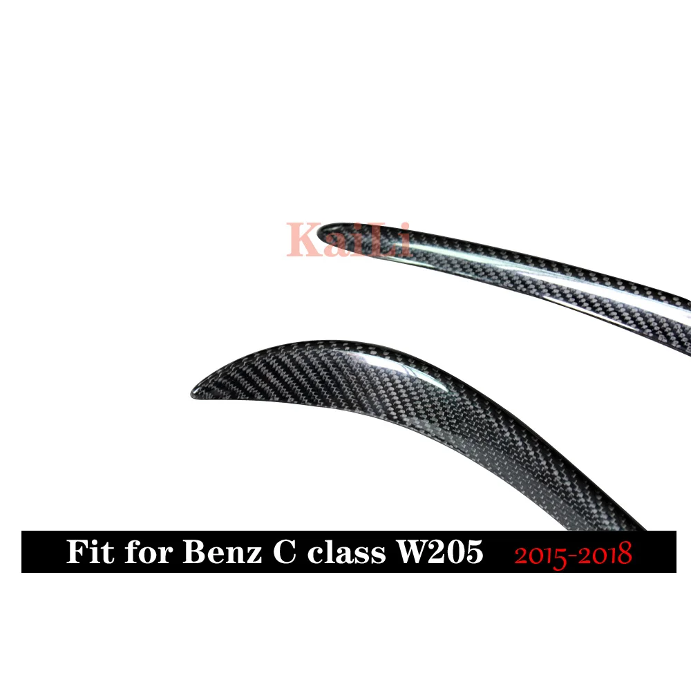 W205 карбоновый бампер Canards для Benz C Class C205 с упаковкой C43 2015 2018 C180 C200 C250 разветвитель
