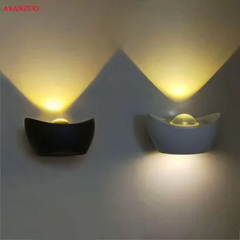 

Nordic aluminum wall lamps up&down Modern Bedroom bedside led lamp for Living room Aisle Stair Creative Hotel Indoor wall light