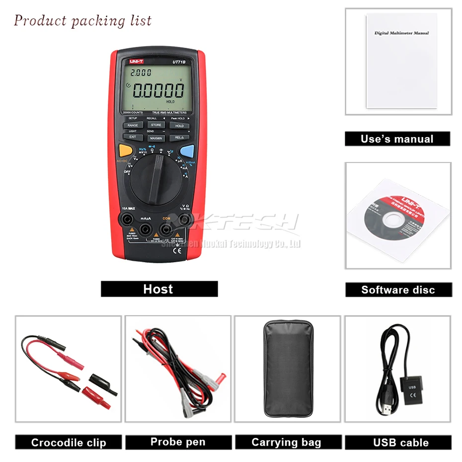 UNI-T интеллектуальный цифровой мультиметр UT71E UT71D UT71C UT71B UT71A Ture RMS температура AC DC Вольт колпачок Res Freq двойная подсветка
