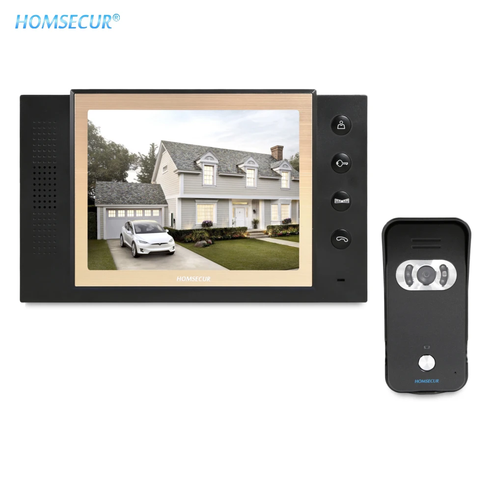 

HOMSECUR 8" Wired Hands-free Video Door Entry Security Intercom+IR Night Vision TC021-B+TM801-B
