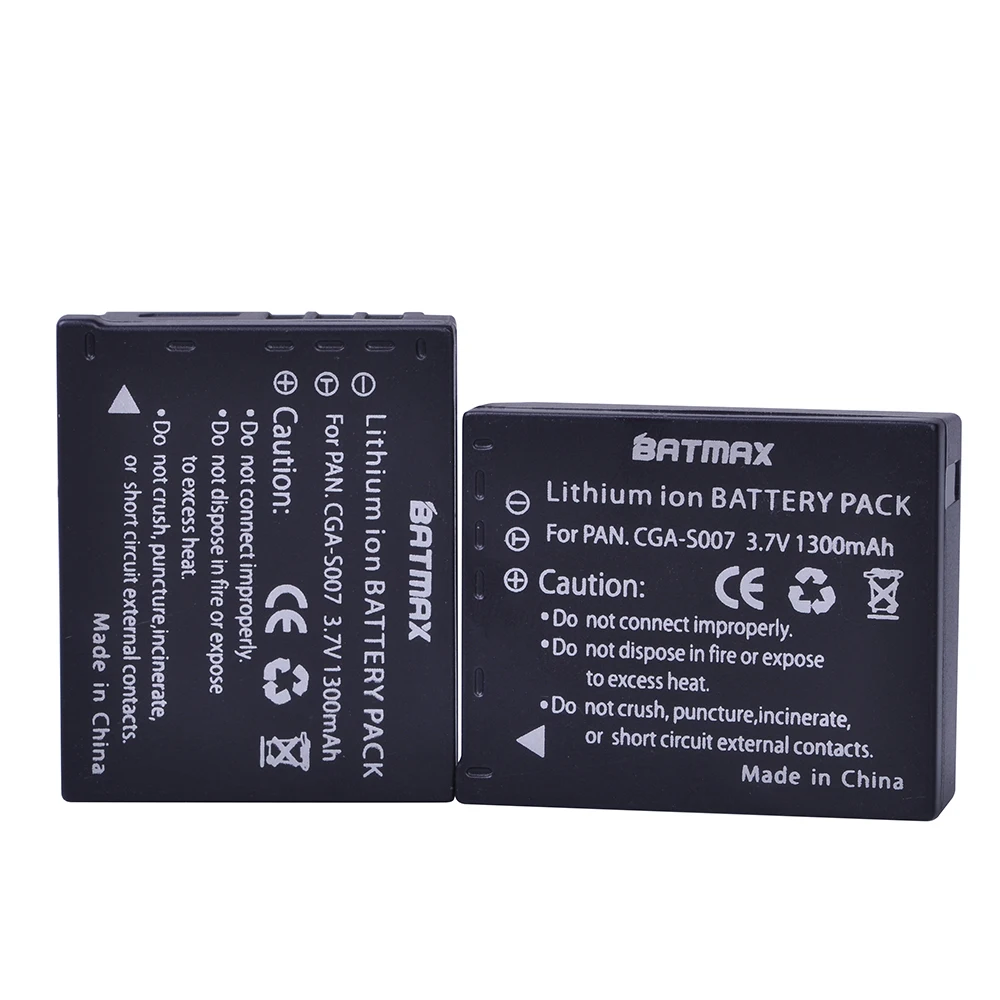 2 шт. аккумулятор 1300 мА/ч для Panasonic DMC/TZ1/TZ2/TZ3/TZ4/TZ5/TZ50/TZ11/TZ15|Цифровые аккумуляторы| |