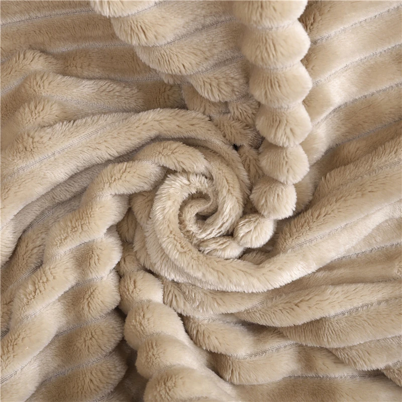 Полосатые фланелевые одеяла для кровати из плотного кораллового флиса, зимнее постельное белье, покрывало для дивана, мягкие пушистые одеяла