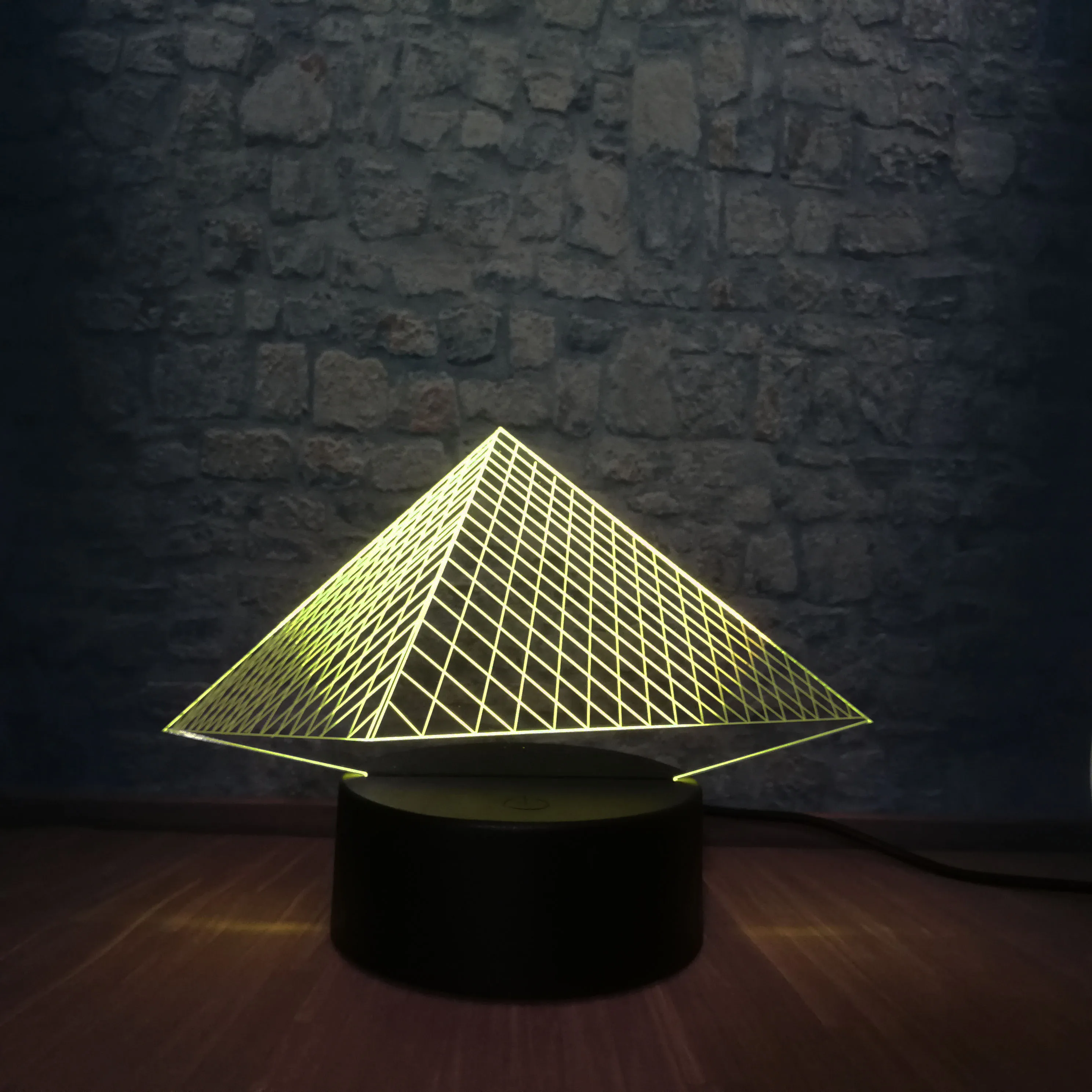 

New 3D Lamp Luxury Pyramid USB Charge LED 7 Color changing Table Light Decor Baby Room Sleep Night Light Decor Teen Gift Toy