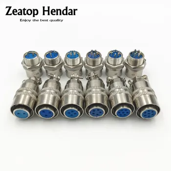 

10Sets XS12 Aviation 2 3 4 5 6 7 Pin Connector 12mm Push-pull Circular Quick 3A 400V Male and Female Plug Square Round Connector