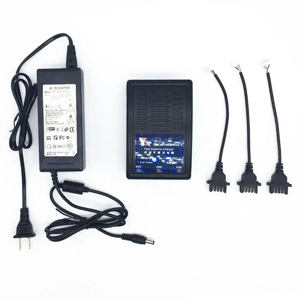 

3 In 1 Ultra Quick Balanced Battery Charger Adapter 12V For Parrot Bebop 2 Drone/FPV Battery With Indication Light