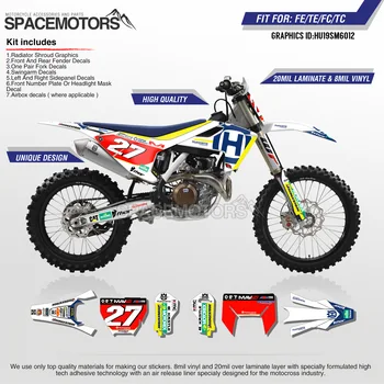 

MotoSpace Customized Team Graphics Backgrounds Decals 3M Custom Stickers For Husqvarna TC FC TX FX 2016-2018 TE FE 2017-2019 012