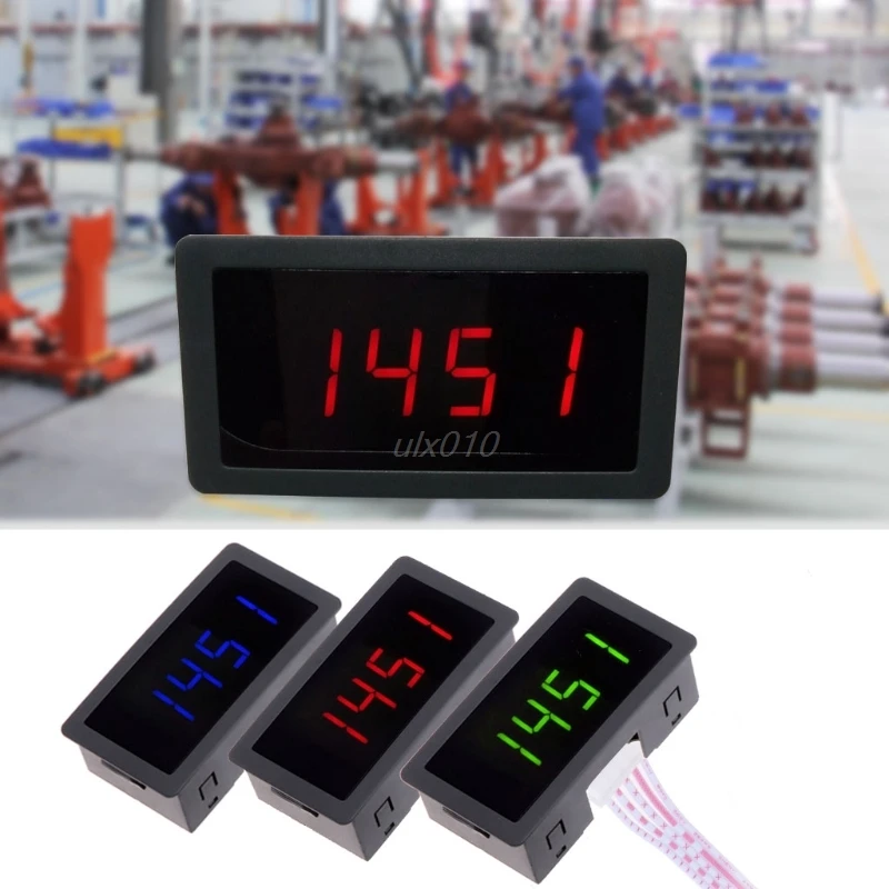 

4 Digital LED Tachometer RPM Speed Meter+Proximity Switch Sensor NPN 12V 9999RPM S04 Drop ship
