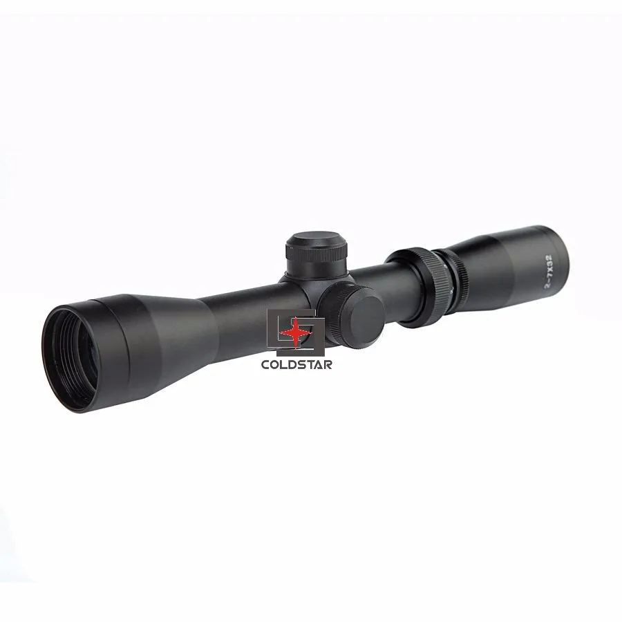 

2-7x32 Tactical Hunting Duck Riflescope Long Eye Relief Scope + Short Scout Mount Combo Reticle Optical Sight Scope