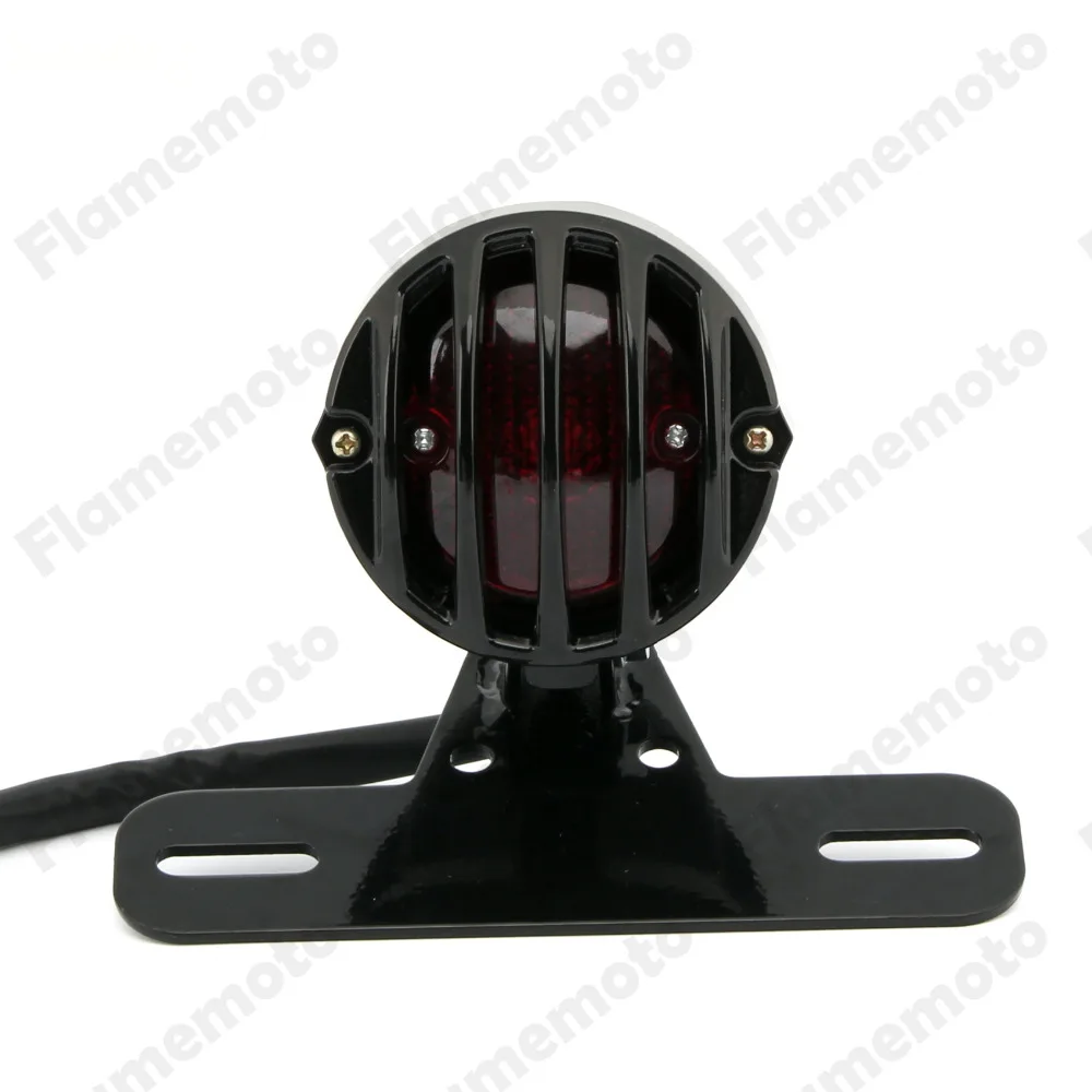 

Motorcycle Taillight Brake Stop Tail Light Vintage Grill License Bracket Plate Lamp For Harley Yamaha Bobber Chopper Custom
