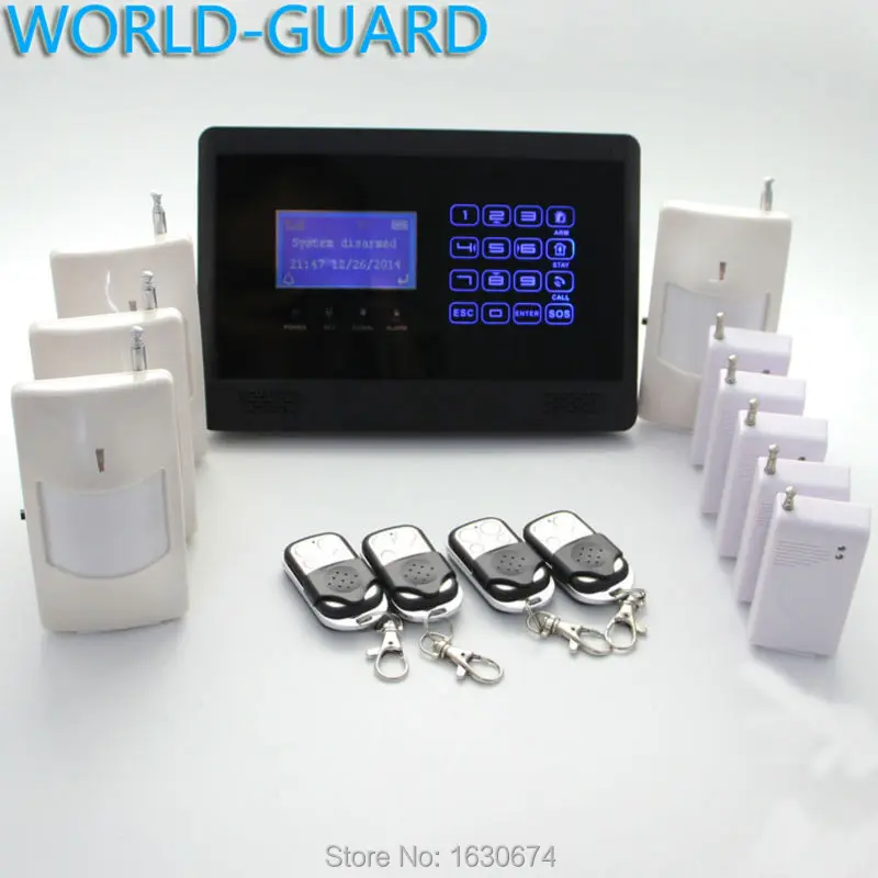 World-Guard Wireless GSM SMS TEXT Touch Keypad Home House Alarm System LCD Screen 850/900/1800/1900MHz