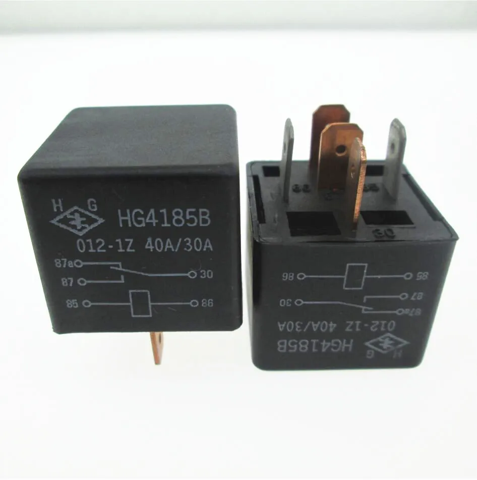 

NEW auto CAR 12V relay HG4185B-012-1Z HG4185B 012-1Z 12V 12VDC DC12V 40A / 30A 5PIN