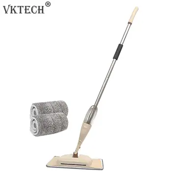 

360 Degree Spray Mop Floor Mop with 2 Fiber Pads for Home Tiles Floor Cleaning Brush Sweeper Broom Water Spray Flat Mop