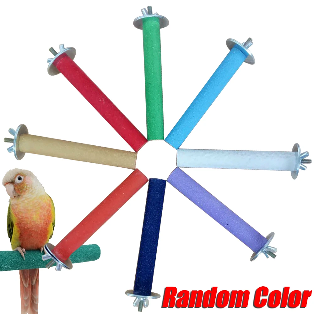Mayitr Parrot Cage Decoration Pumice Stone Perch Nail trimmer Budgie Canary Finch Cockatiel Parakeet 2 x 14cm