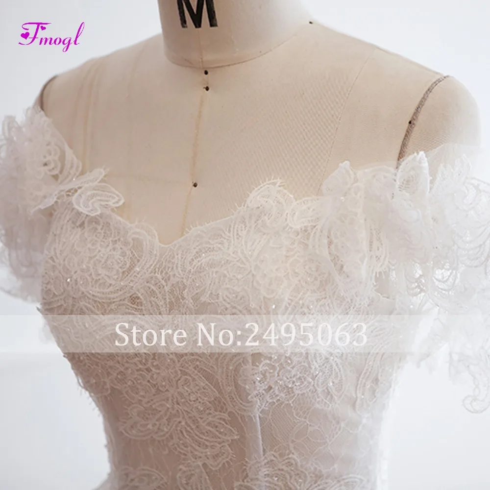 Fmogl Vestido de Noiva/свадебное платье трапециевидной формы с аппликацией в виде сердечек