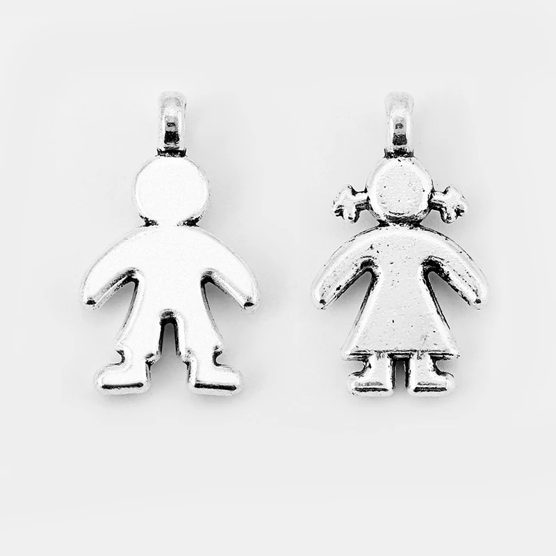 Buy 10pcs Fashion Charms Antique Silver Cute Boy And