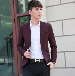 ВЕСНА Новинка осени Мужская маленький костюм тонкий тип корейских Молодежные мужские костюмы в британском стиле мужская повседневная
