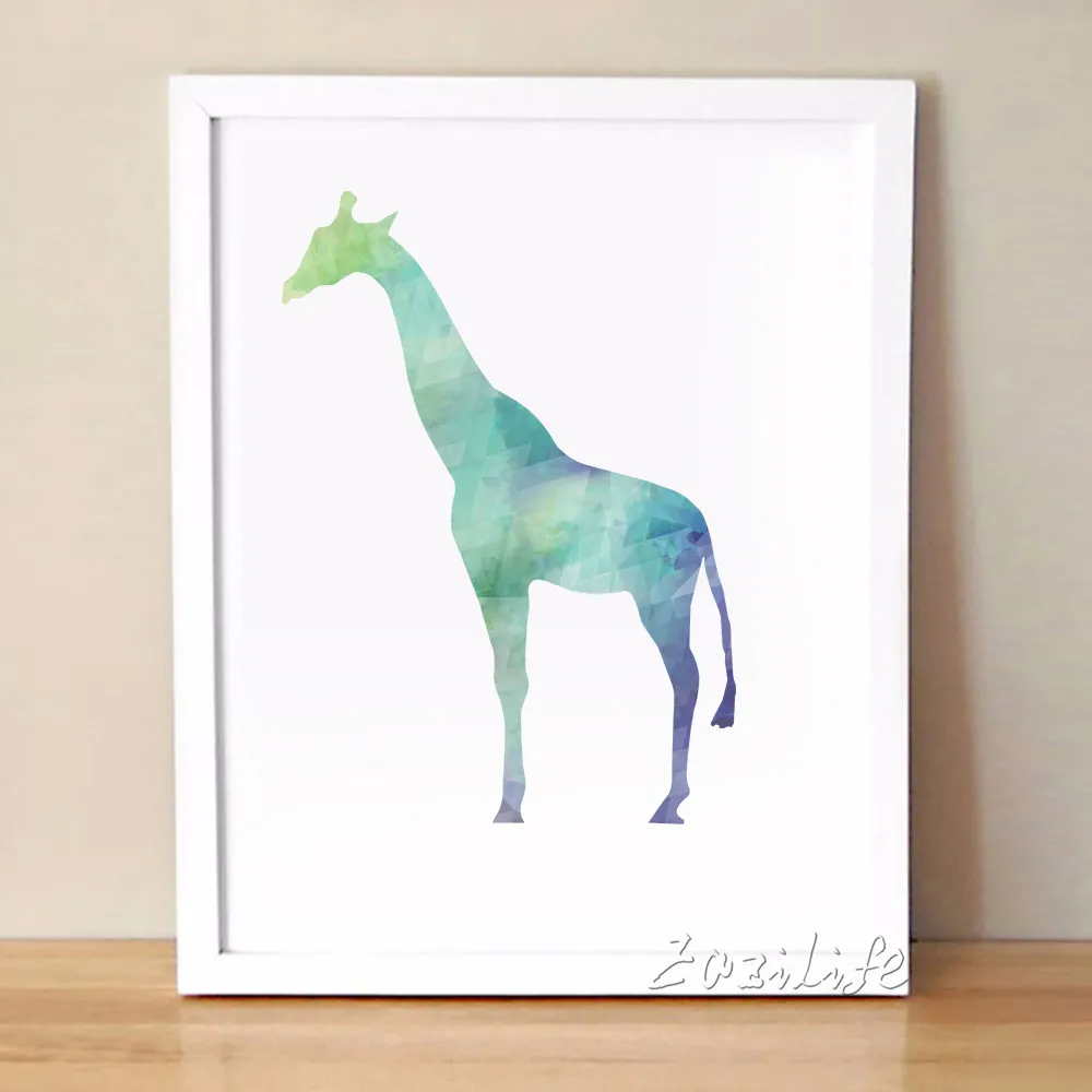 

Watercolor Painting Art Prints And Posters Canvas Wall Art Pictures Quadro Home decorative Modern Framework Animal Original