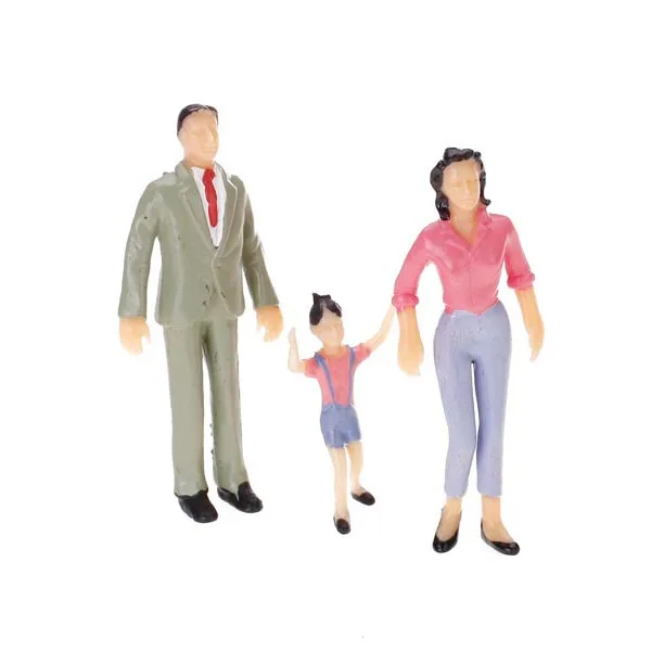 100pcs Vary Pose Painted Model Train Passenger People Figures Scenery 1:150