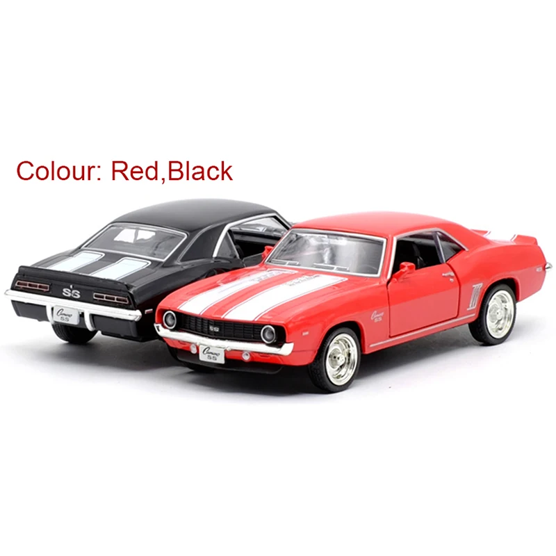 RMZ CITY 1:36 Chevrolet Camaro SS 1969 Супер спортивный автомобиль черный красный литой автомобиль модель игрушки с оттягиванием назад для детей Подарки