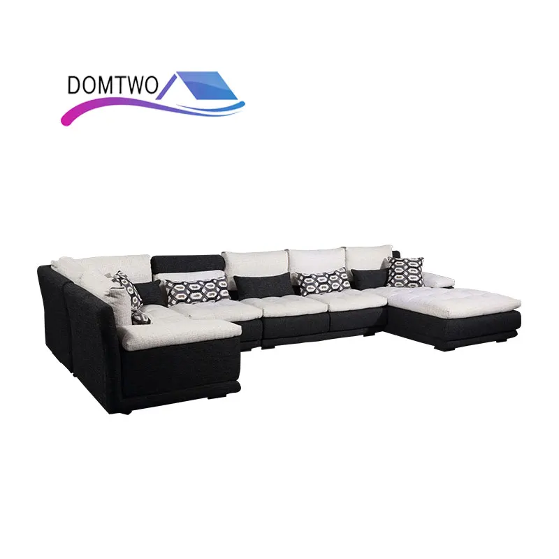 living room Furniture Corner House type cotton Down customizable sofa
