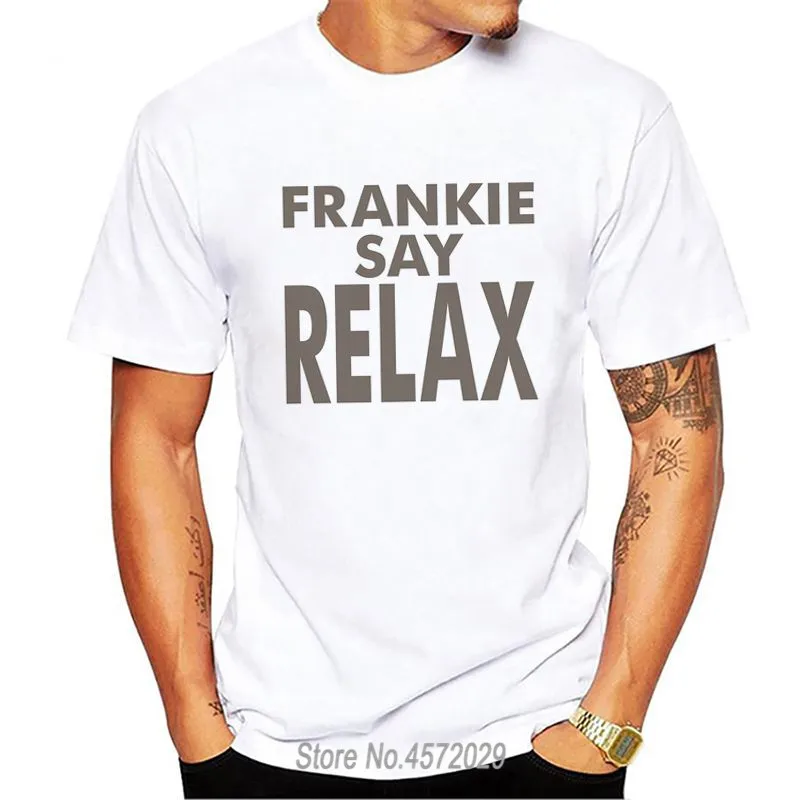 Летняя мода Frankie Says Relax Футболка для мужчин; короткий рукав полиэстер футболка с принтом Забавный футболки haajuku крутые рубашки