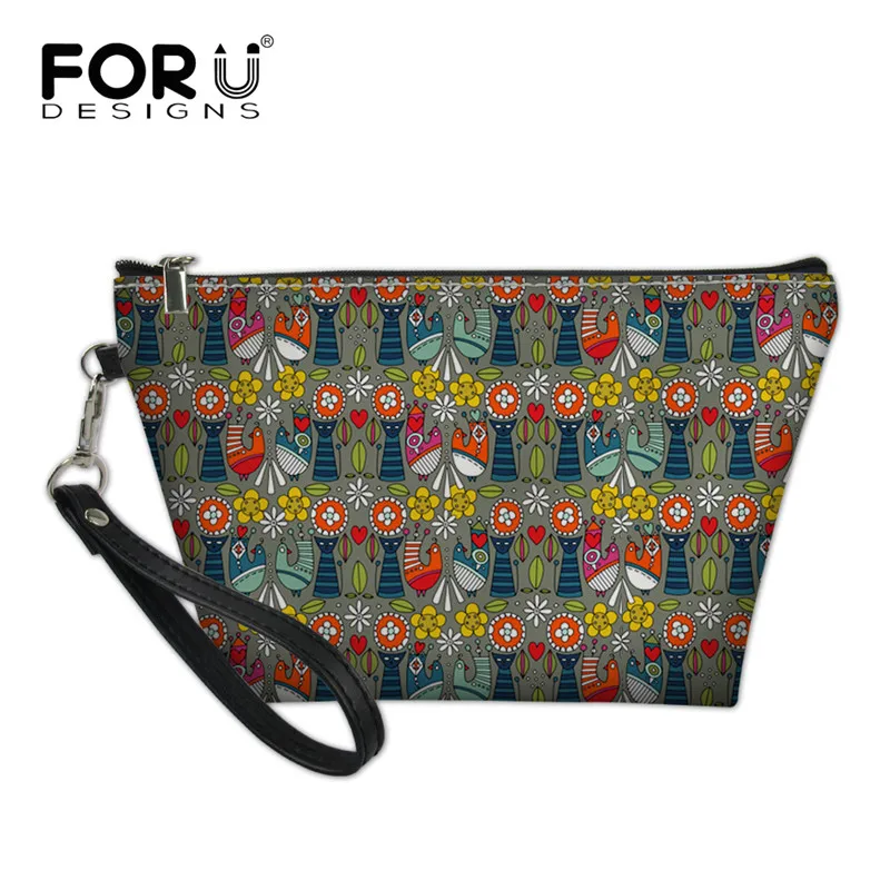 FORUDESIGNS косметичка с милым мультяшным котом для женщин, органайзер для путешествий, необходимые косметические косметички, косметички для туалетных принадлежностей, сумки с 3D принтом - Цвет: ZJZ632Z8