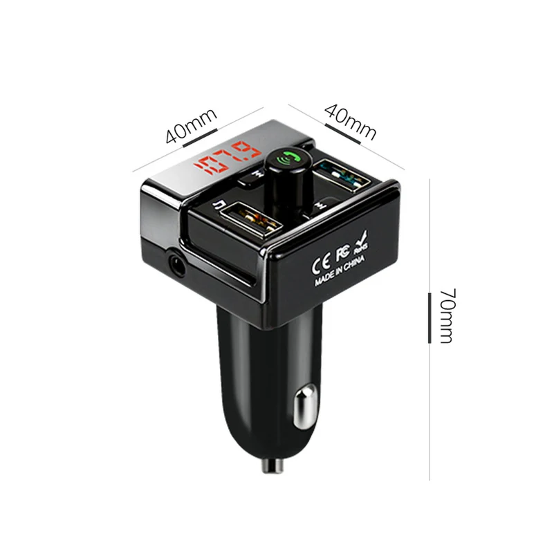 Двойной USB Bluetooth громкой MP3 аудио плеер Автомобильный беспроводной fm-передатчик Поддержка TF карты USB флэш-диск для Android IOS