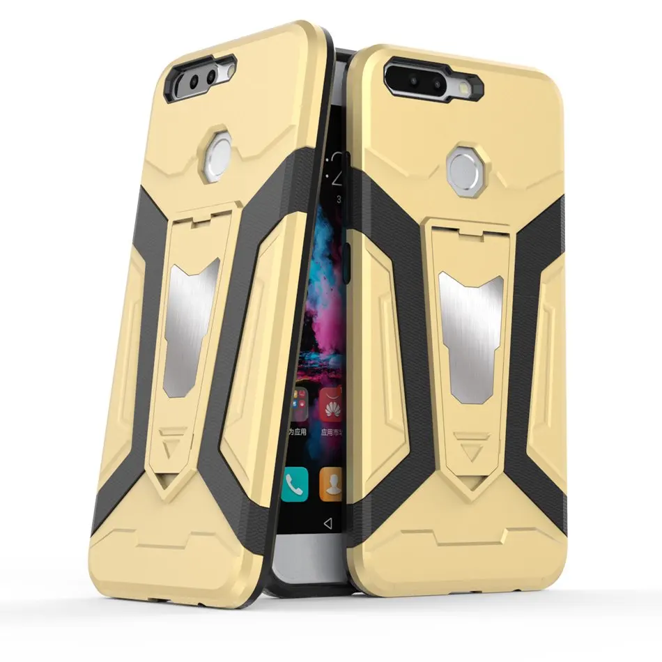 Heavy Duty Armor Style Case for Huawei Honor V9 Classic 4 in 1 Back Cover with Brushed Metal Sheet | Мобильные телефоны и