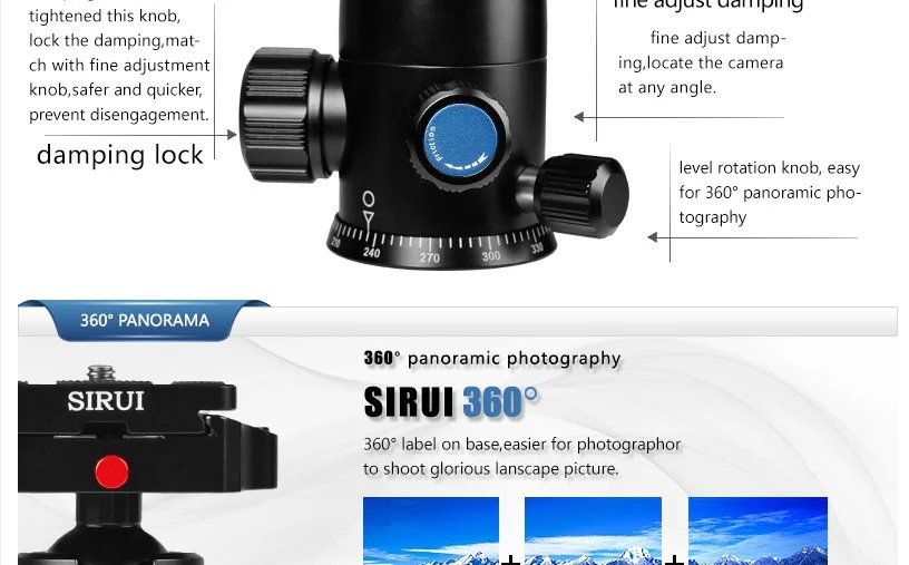 Sirui G-20KX серия GX шаровая Головка с емкостью 44 фунта Arca совместима