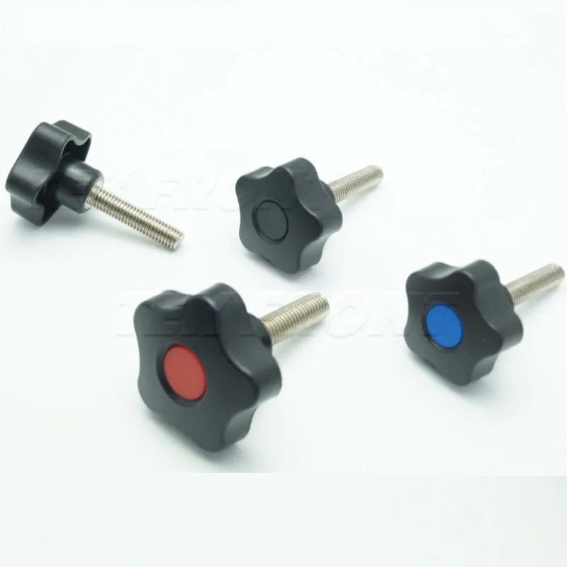 M10 male Thread 50mm Head Lobe Knob Black,Clamping Screw Knob .hand