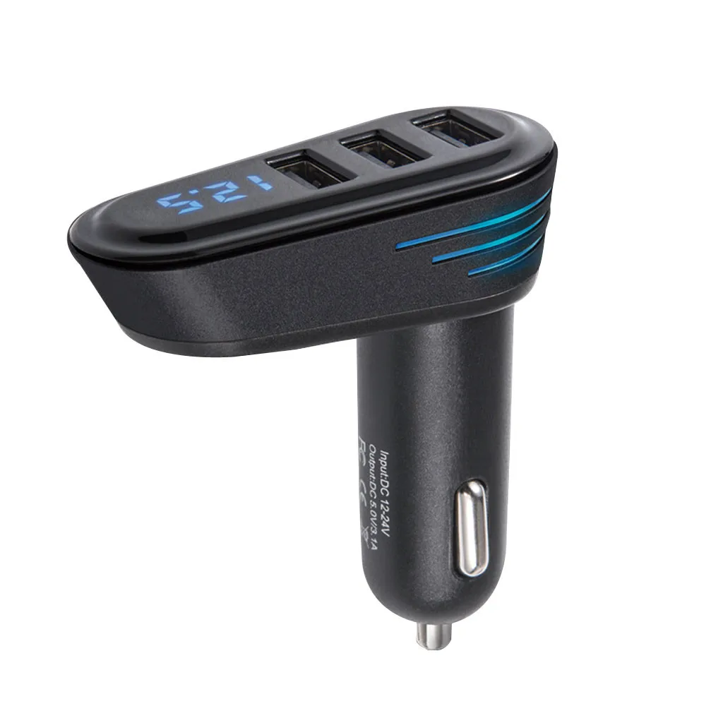 Черный Автомобильное зарядное устройство KONGYIDE Dual USB быстрое зарядное устройство Автомобильный адаптер для мобильного телефона планшет автомобильное зарядное устройство для GPS - Название цвета: Черный