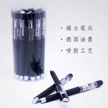 

Stationery high quality penjiaomian unisex black 0.5 bullet cartridge 20pcs pen +20pcs refills