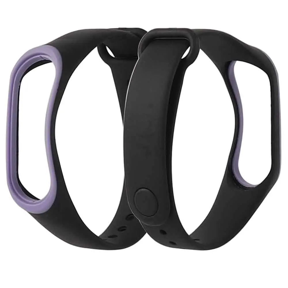 Duble color mi Band 3 4 сменный силиконовый ремешок на запястье Аксессуары Анти-потеря Спортивные ремни для Xiao mi 3 умный Браслет