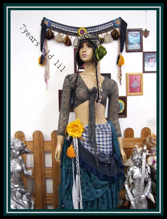

.Lace belly dance top Gypsy Bohemian top korea lace 9 sleeve top DM48